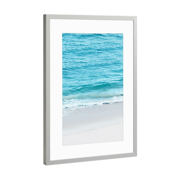 Poster mit Rahmen Silber "Malibu Shore" artboxONE - Natur,Reise / Strand und Meer,Städte / Los Angeles