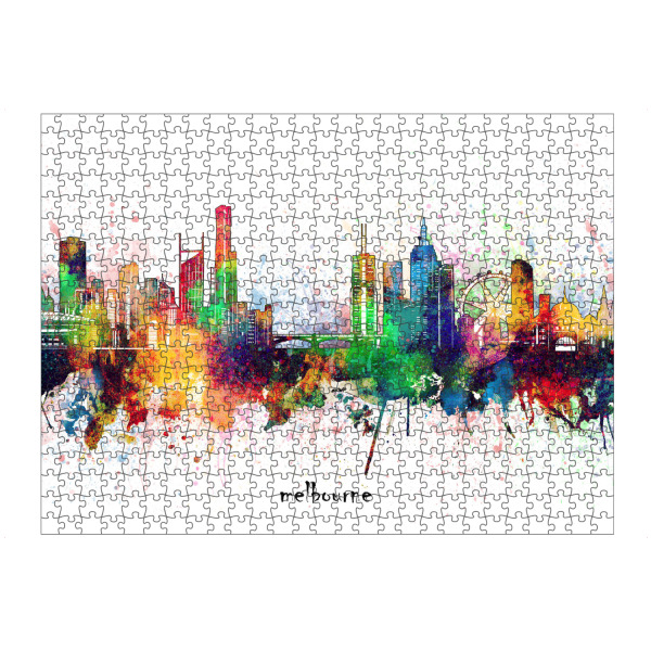 Puzzle Ravensburger "Melbourne skyline artistic" artboxONE - Städte