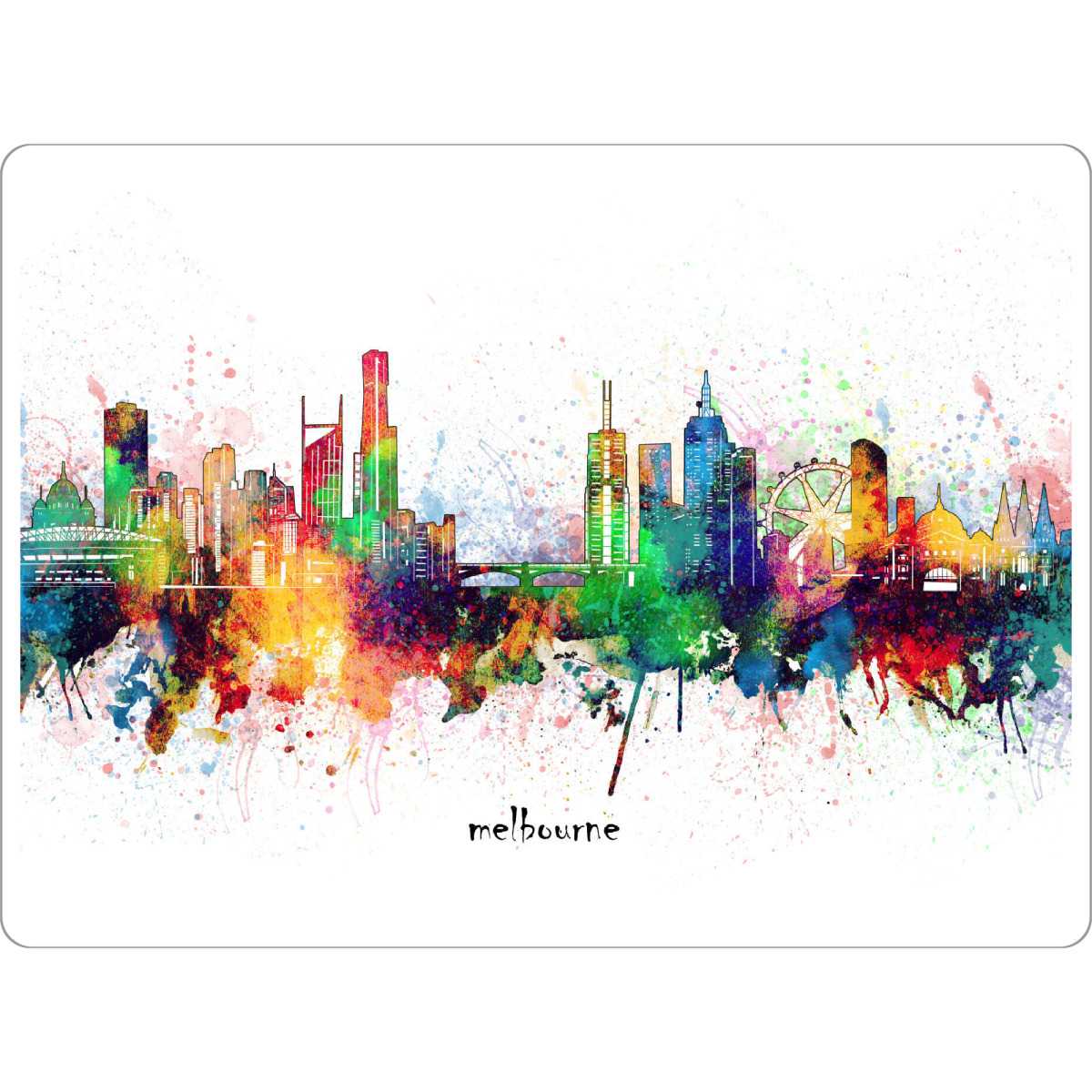 Tischset "Melbourne skyline artistic" artboxONE - Städte