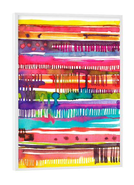 Poster mit weißem Rahmen "Irregular Watercolor Lines" artboxONE - Abstrakt,Geometrie