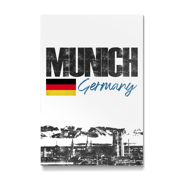 Galerie-Print "München Skyline minimalistisch" 30x20 cm artboxONE