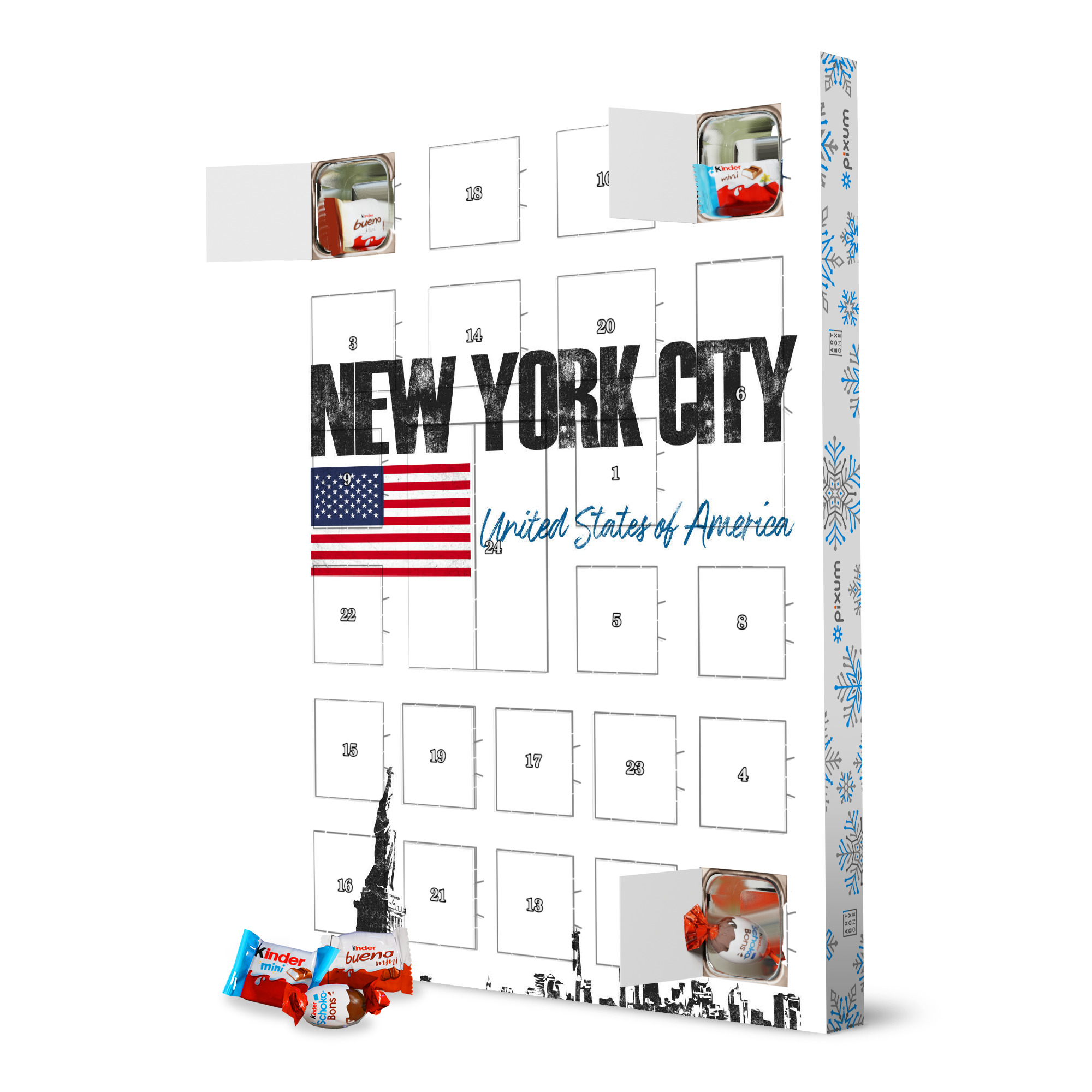 Adventskalender XXL mit Produkten von Kinder New York City Liberty artboxONE Adventskalender Städte