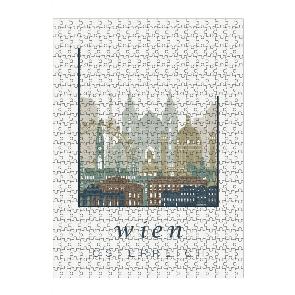 artboxONE Puzzle "Vienna skyline light blue" artboxONE - Städte,Architektur,Städte / Wien