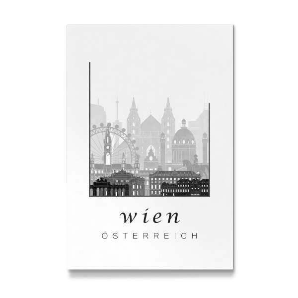 Galerie-Print "Vienna skyline black & white" 30x20 cm artboxONE