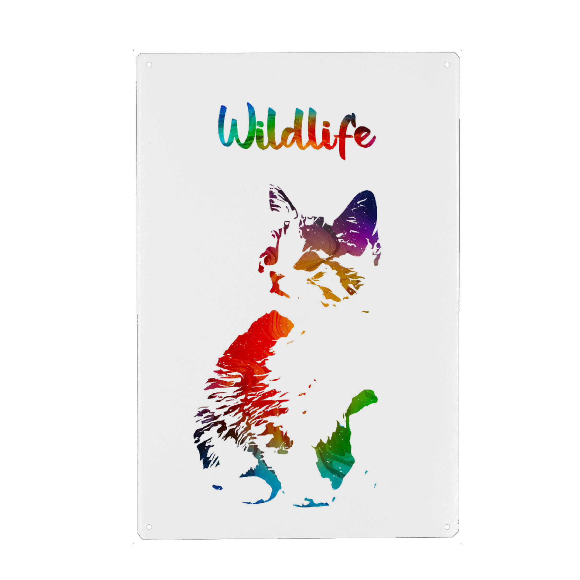 Holzbild "Katzenjunges" artboxONE - Tiere - Tiere,Stubentiger,Wild,Kinder,Natur,Haustier,Bunt,Katze,Junges