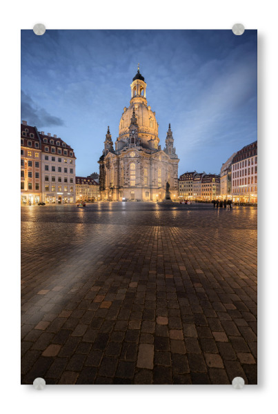 Acrylglasbild "Frauenkirche am Abend" artboxONE - Städte,Architektur,Städte / Dresden