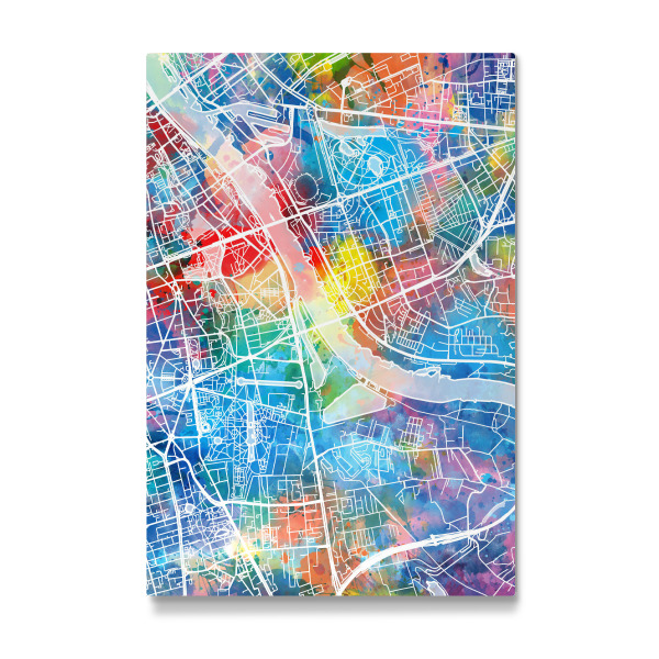 Galerie-Print "Warsaw map watercolor" 30x20 cm artboxONE