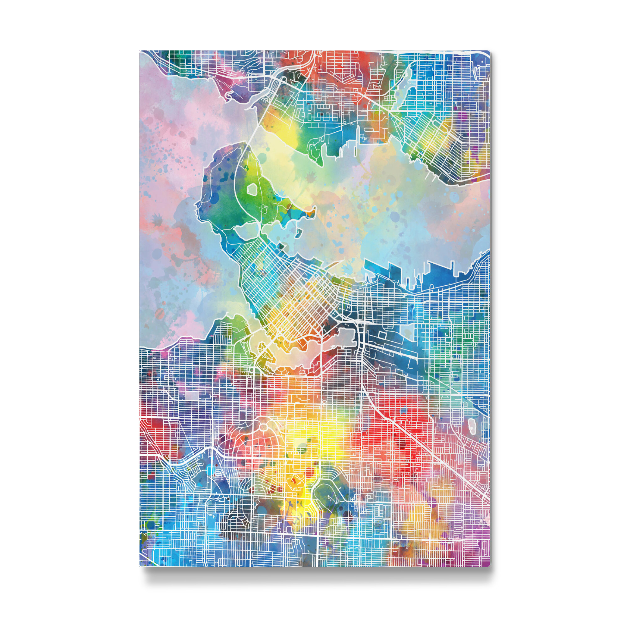 Galerie-Print "Vancouver map watercolor" 30x20 cm artboxONE