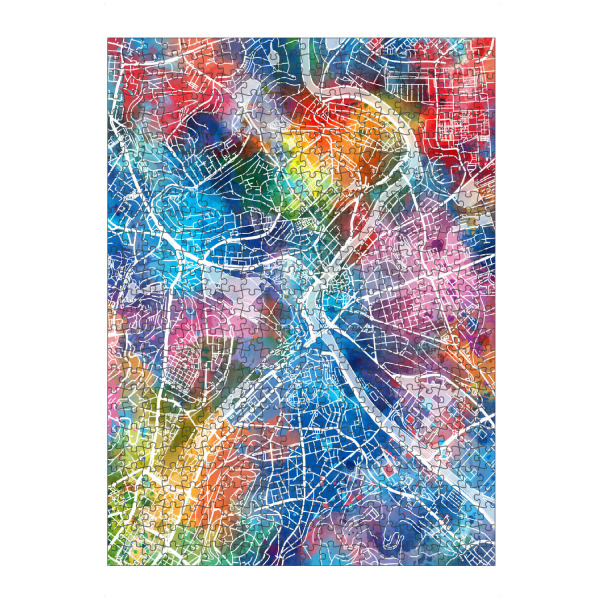 artboxONE Puzzle "Stuttgart map watercolor" artboxONE - Städte,Reise,Abstrakt,Städte / Stuttgart,Kartografie