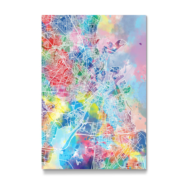 Galerie-Print "Copenhagen map watercolor" 30x20 cm artboxONE
