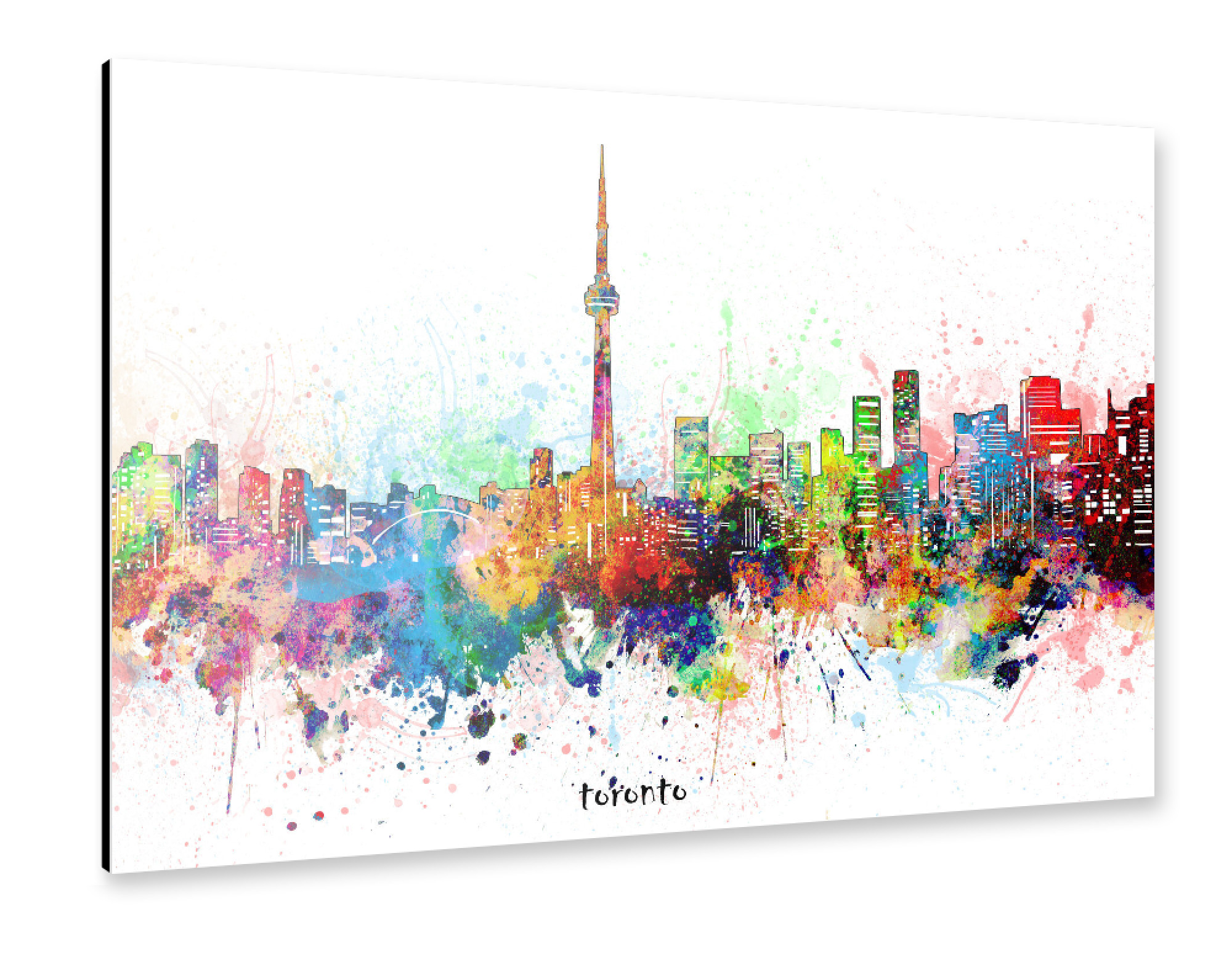 Alu-Dibond "Toronto skyline artistic" 30x20 cm artboxONE