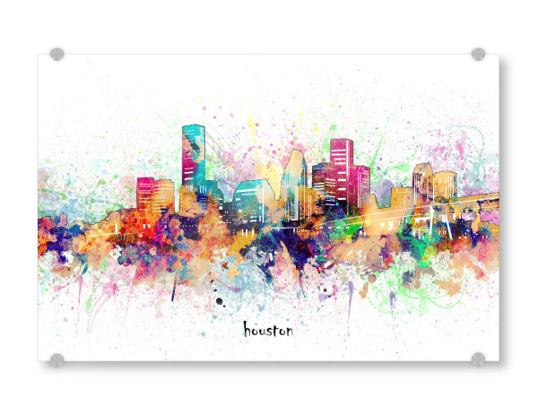 Acrylglasbild "Houston skyline artistic" artboxONE - Städte