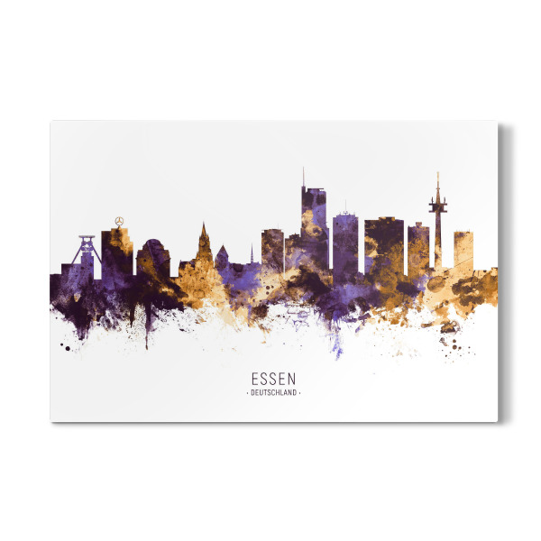 Galerie-Print "Essen Germany Skyline PurpleGold" 30x20 cm artboxONE