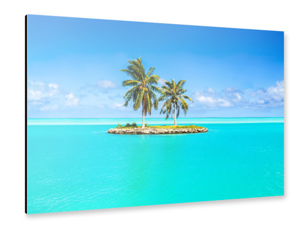 Alu-Dibond "Tropische Insel" 30x20 cm artboxONE