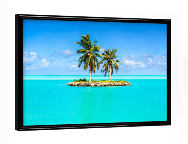 Poster mit schwarzem Rahmen "Tropische Insel" artboxONE - Natur,Reise,Reise / Strand und Meer