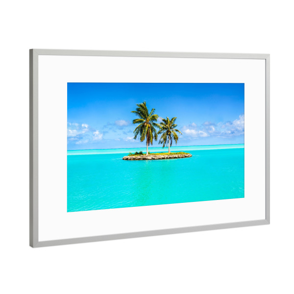 Poster mit Rahmen Silber "Tropische Insel" artboxONE - Natur,Reise,Reise / Strand und Meer
