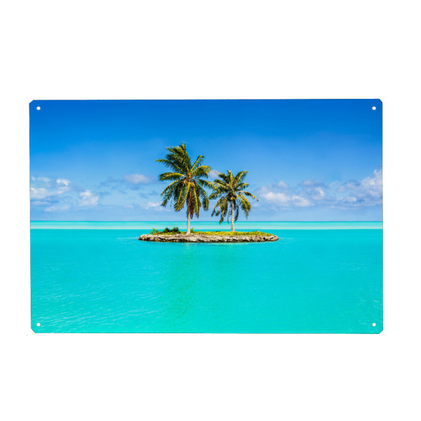Metall Poster "Tropische Insel" artboxONE - Natur,Reise,Reise / Strand und Meer