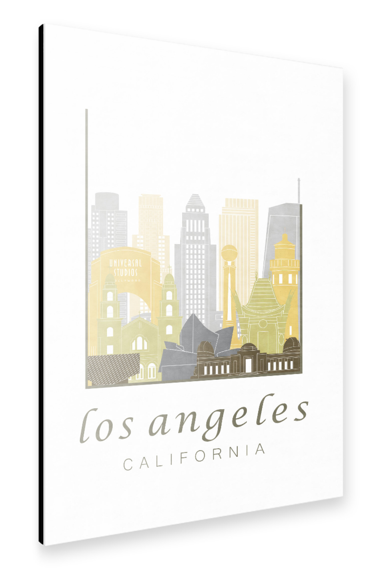 Alu-Dibond "Los Angeles skyline desert" 30x20 cm artboxONE