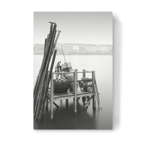 Leinwandbild "Moldau in Prag" artboxONE - Städte,Schwarzweiß,Architektur,Reise / Strand und Meer,Städte / Prag