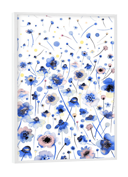 Poster mit weißem Rahmen "Ink Flowers Degraded" artboxONE - Natur,Floral