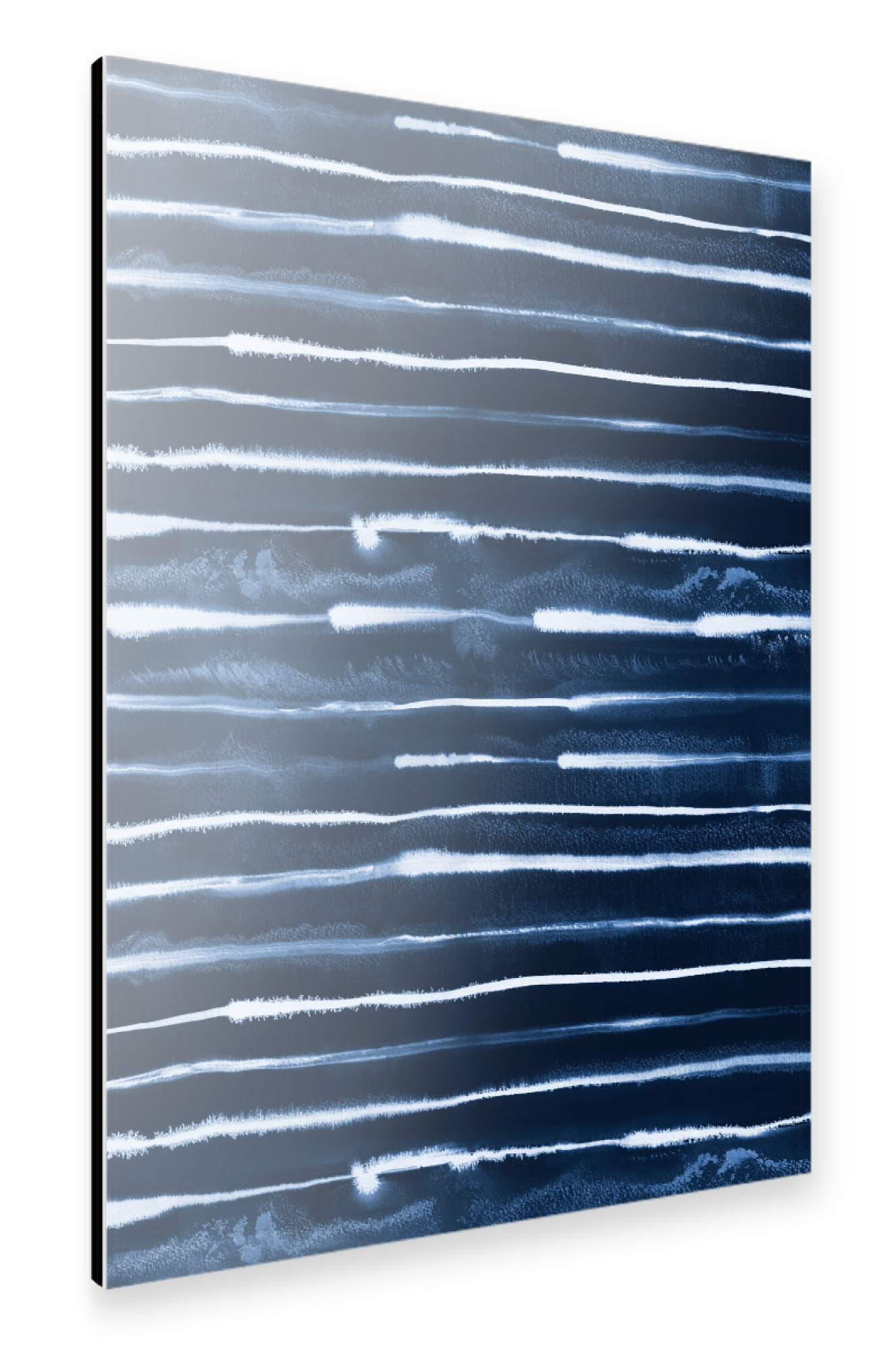 Alu-Dibond "Electric Ink Lines Navy" 75x50 cm artboxONE