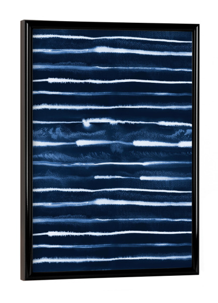 Poster mit schwarzem Rahmen "Electric Ink Lines Navy" artboxONE - Abstrakt,Geometrie