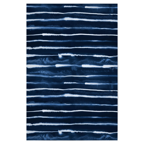 Poster 30x20 cm "Electric Ink Lines Navy" artboxONE - Abstrakt,Geometrie