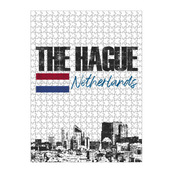 artboxONE Puzzle "Den Haag Skyline minimalistisch" artboxONE - Städte,Schwarzweiß