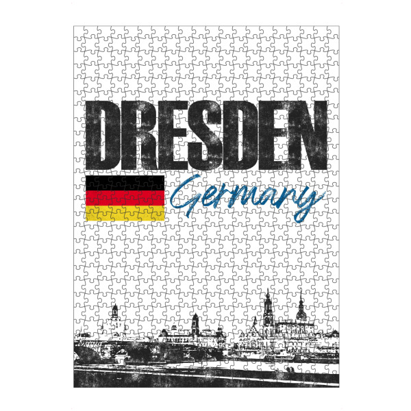 artboxONE Puzzle "Dresden Skyline minimalistisch" artboxONE - Schwarzweiß,Städte / Dresden