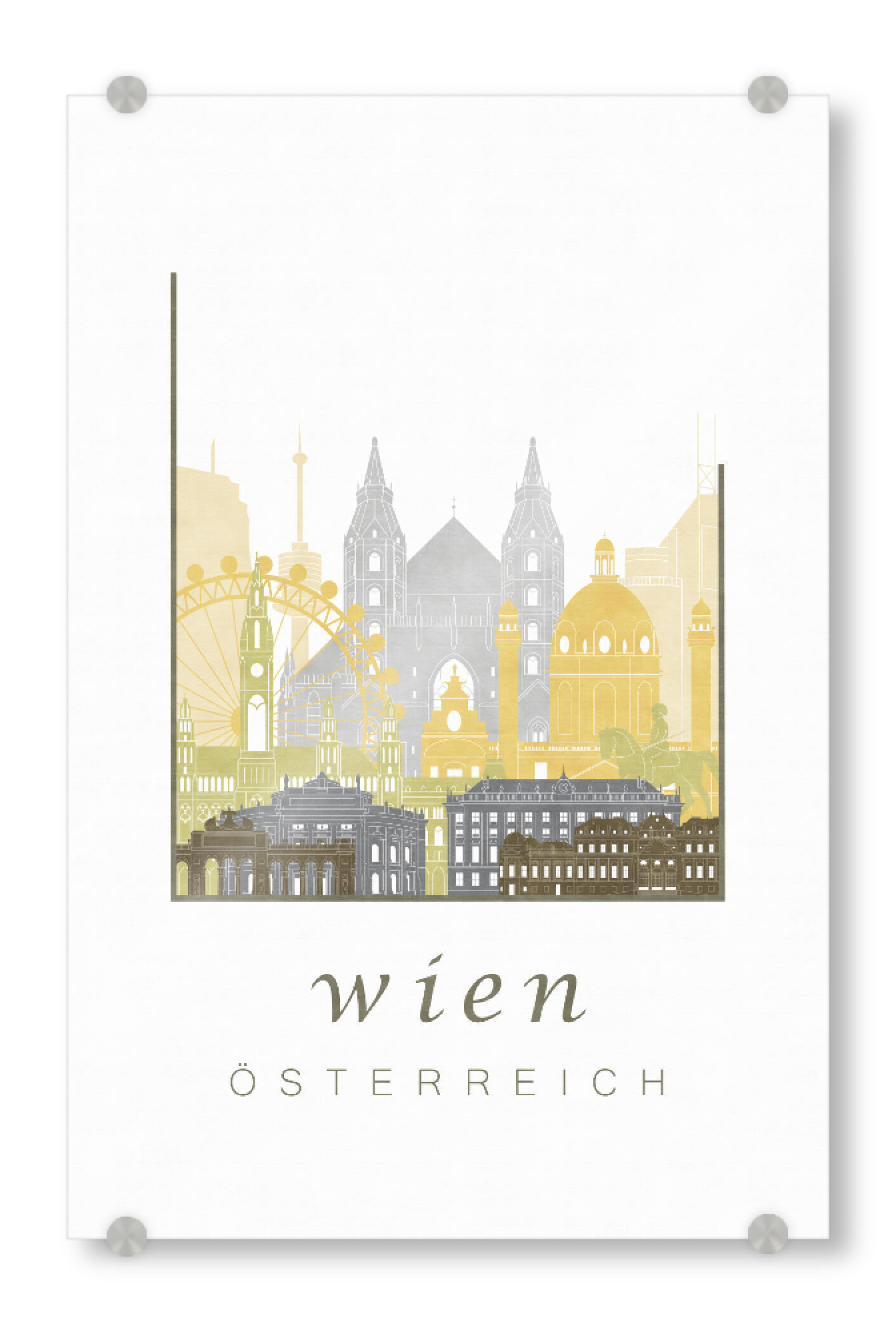 Acrylglasbild "Vienna skyline desert" artboxONE - Städte,Architektur,Städte / Wien