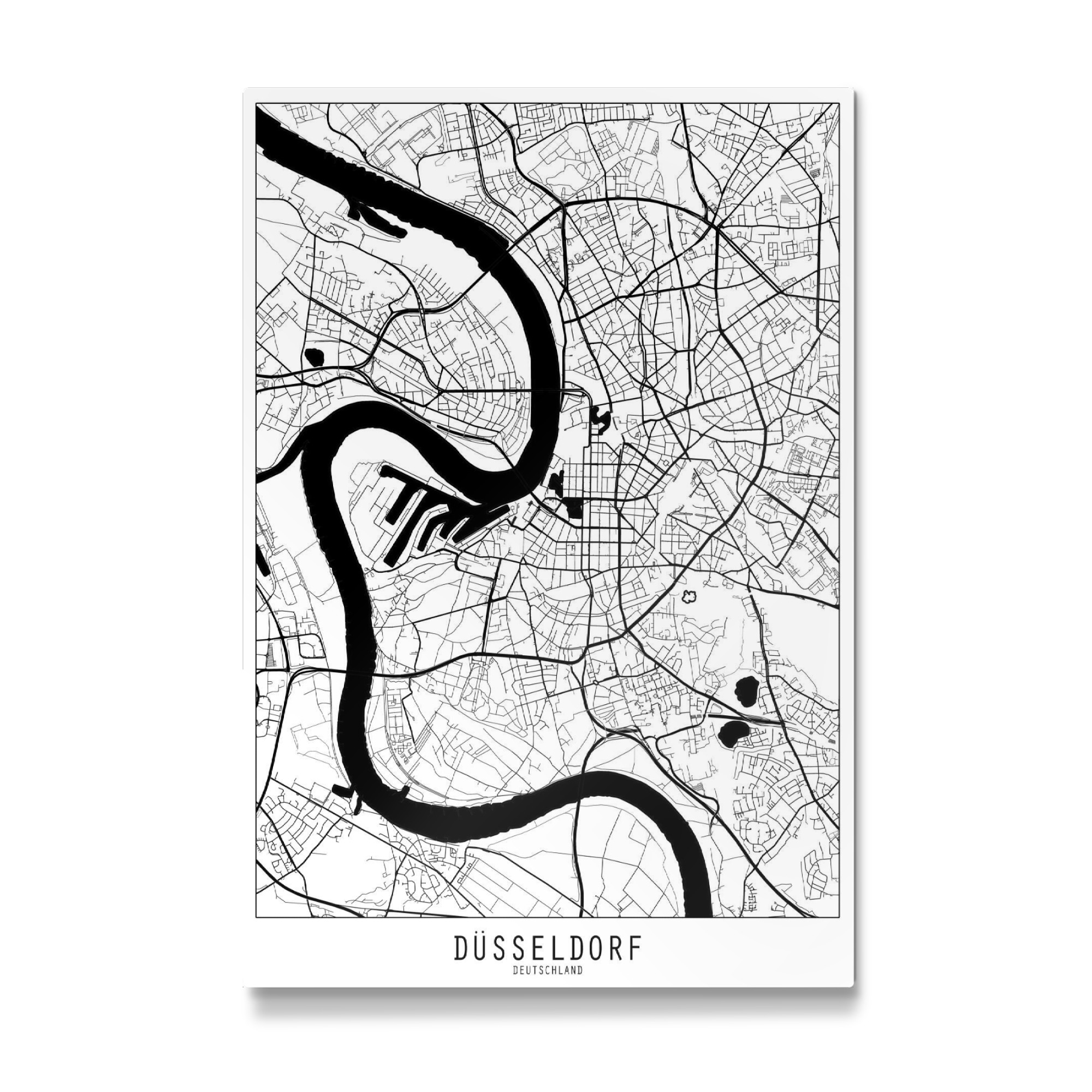 Galerie-Print "Dusseldorf map minimal" 75x50 cm artboxONE