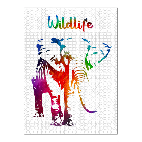 Puzzle Ravensburger "Elefantenbulle" artboxONE - Tiere - Tiere,Zoo,Wild,Kinder,Natur,Wildlife,Afrika,Asien,Elfenbein,Bunt,Elefant - Bild tiere