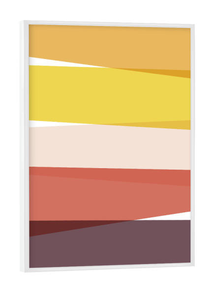 Poster mit weißem Rahmen "Herbst Grafik Blöcke" artboxONE - Abstrakt