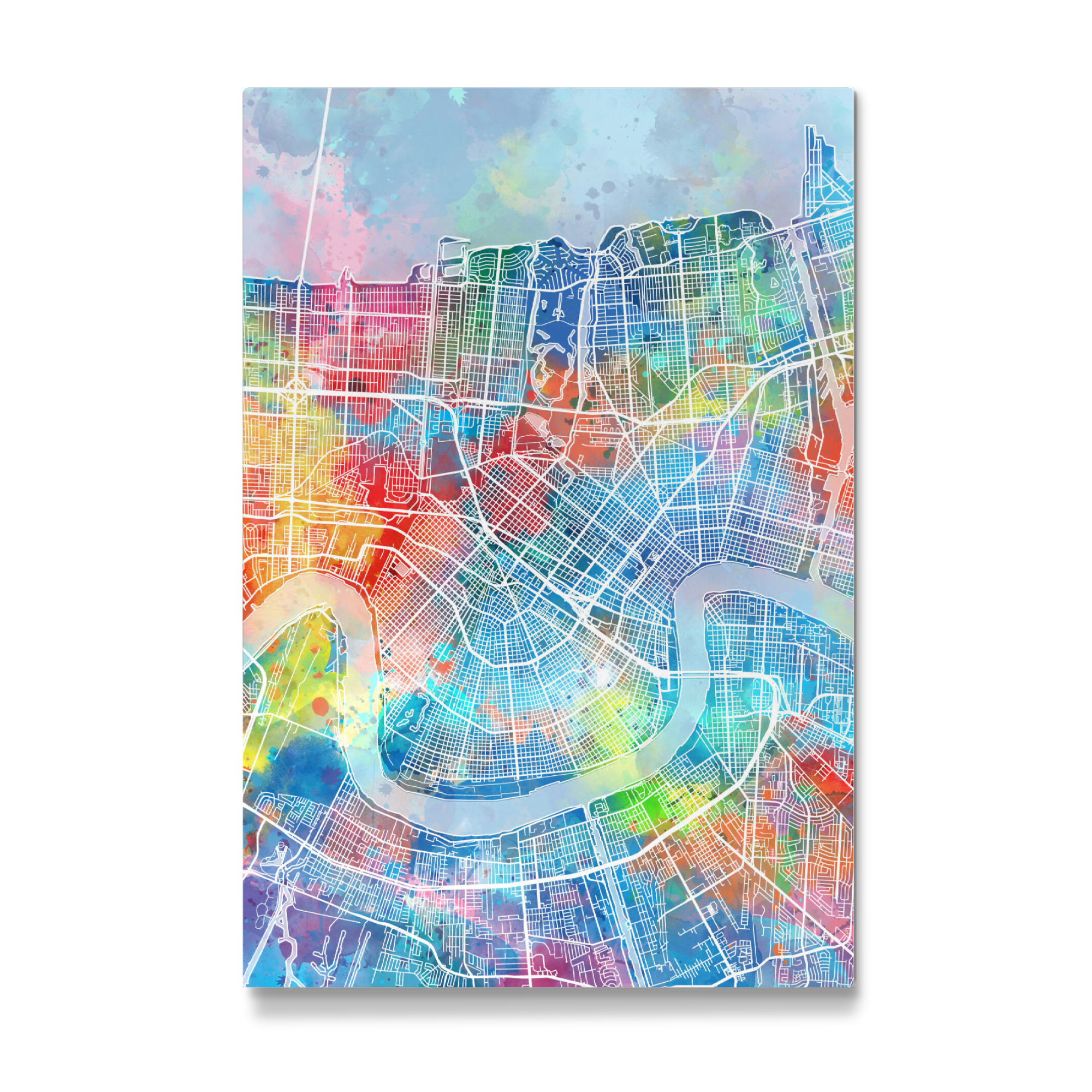 Galerie-Print "New orleans map watercolor" 30x20 cm artboxONE