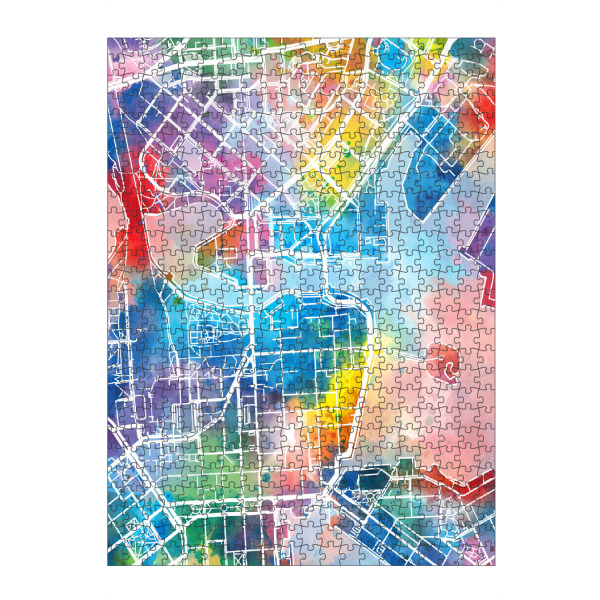 artboxONE Puzzle "Helsinki map watercolor" artboxONE - Städte,Reise,Abstrakt,Kartografie