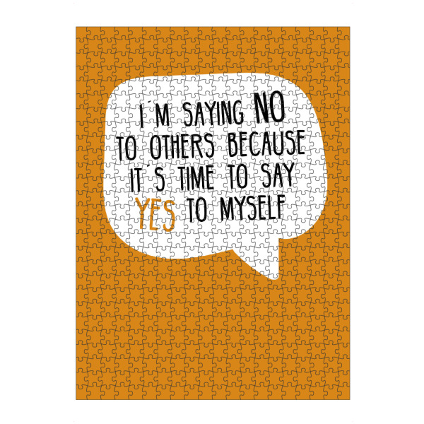 artboxONE Puzzle "Saying yes to myself" artboxONE - Typografie,Schwarzweiß