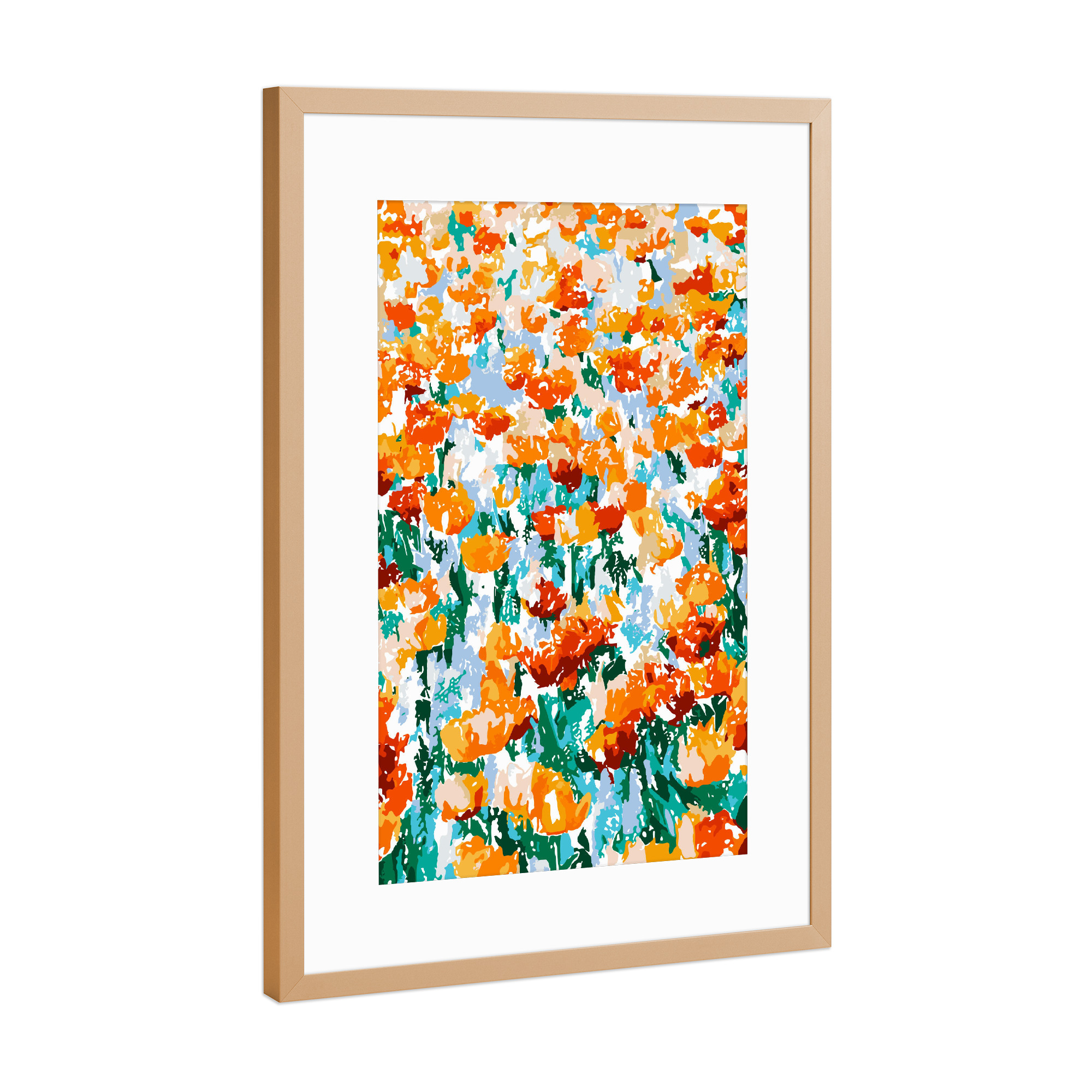 Poster mit Rahmen Kupfer "Isadora" artboxONE - Floral