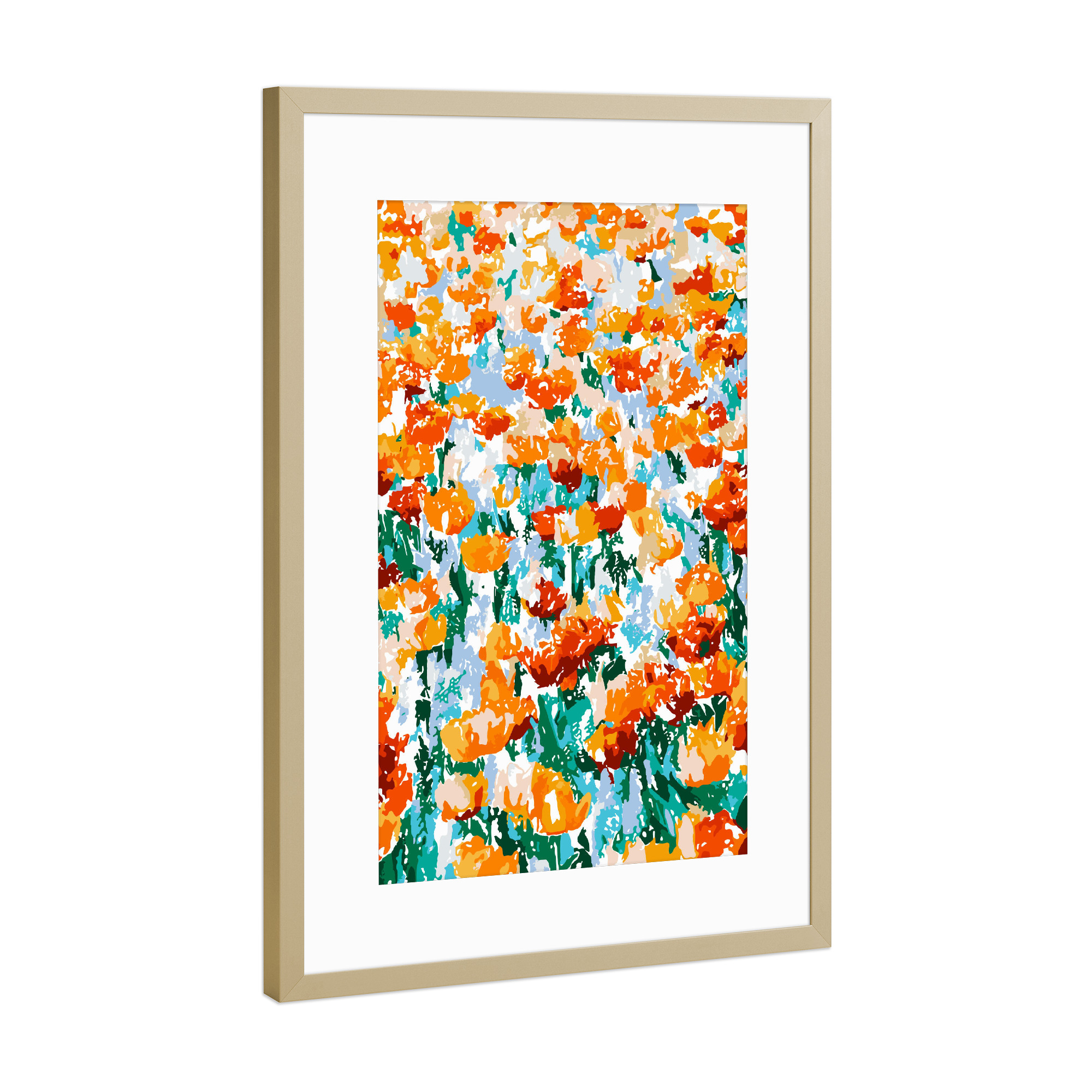 Poster mit Rahmen Gold "Isadora" artboxONE - Floral