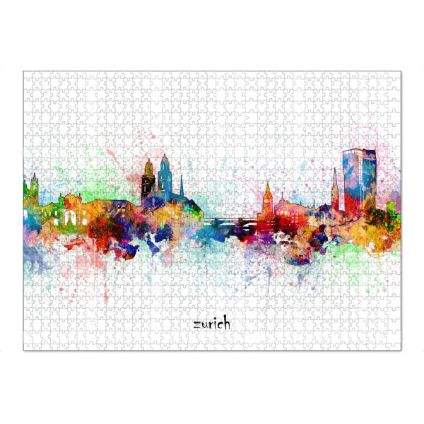 Puzzle Ravensburger "Zurich skyline artistic" artboxONE - Städte,Städte / Zürich