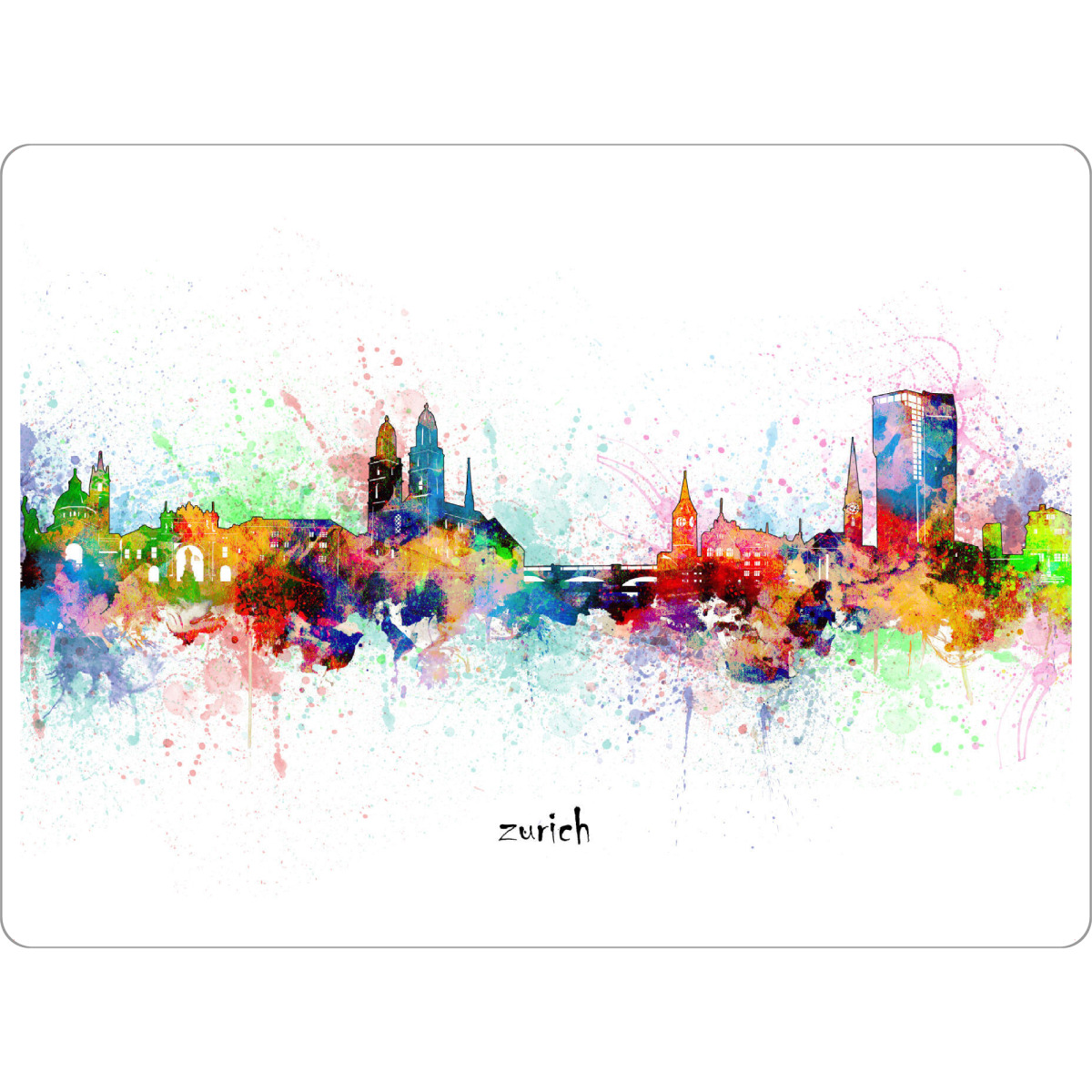 Tischset "Zurich skyline artistic" artboxONE - Städte,Städte / Zürich