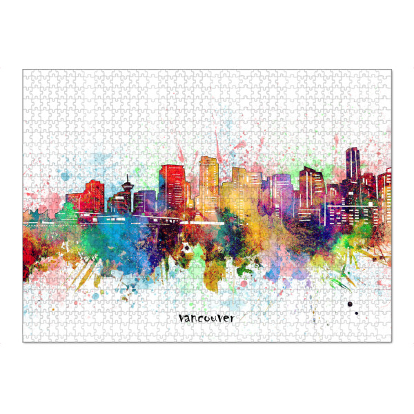 Puzzle Ravensburger "Vancouver skyline artistic" artboxONE - Städte