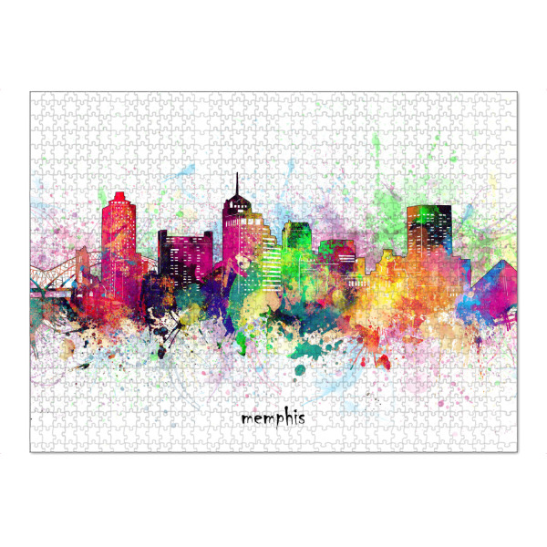 Puzzle Ravensburger "Memphis skyline artistic" artboxONE - Städte