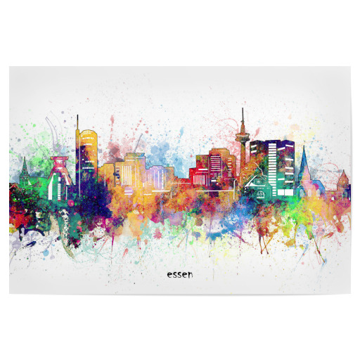 Essen skyline artistic