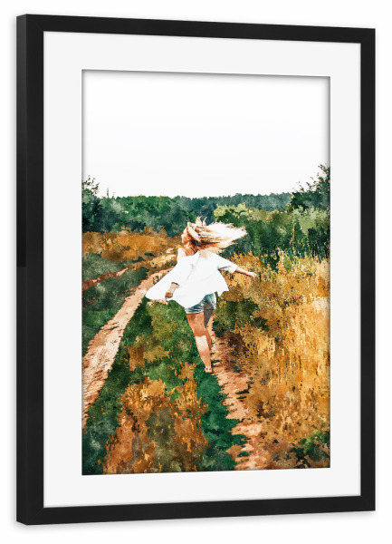 Poster mit Rahmen schwarz "Free Spirit-II" artboxONE - Natur,Menschen