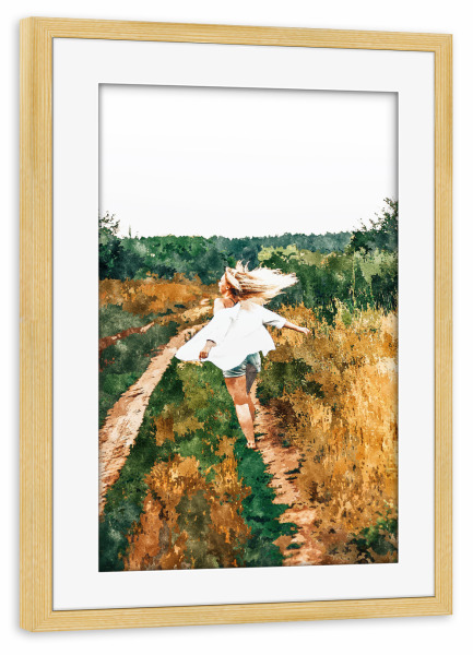 Poster mit Rahmen kiefer "Free Spirit-II" artboxONE - Natur,Menschen