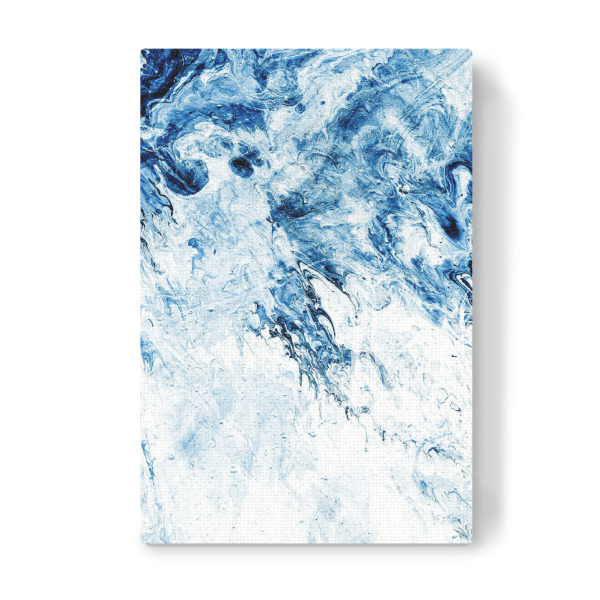 Leinwandbild "Art Fix" artboxONE - Abstrakt - Graphic design,Texture,Blue,Teal,Navy blue,Abstract,Minimal,Modern,Nature,White,Waves,Marble,Stone