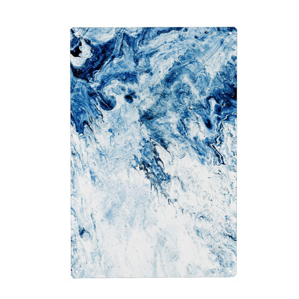 Holzbild "Art Fix" artboxONE - Abstrakt - Graphic design,Texture,Blue,Teal,Navy blue,Abstract,Minimal,Modern,Nature,White,Waves,Marble,Stone
