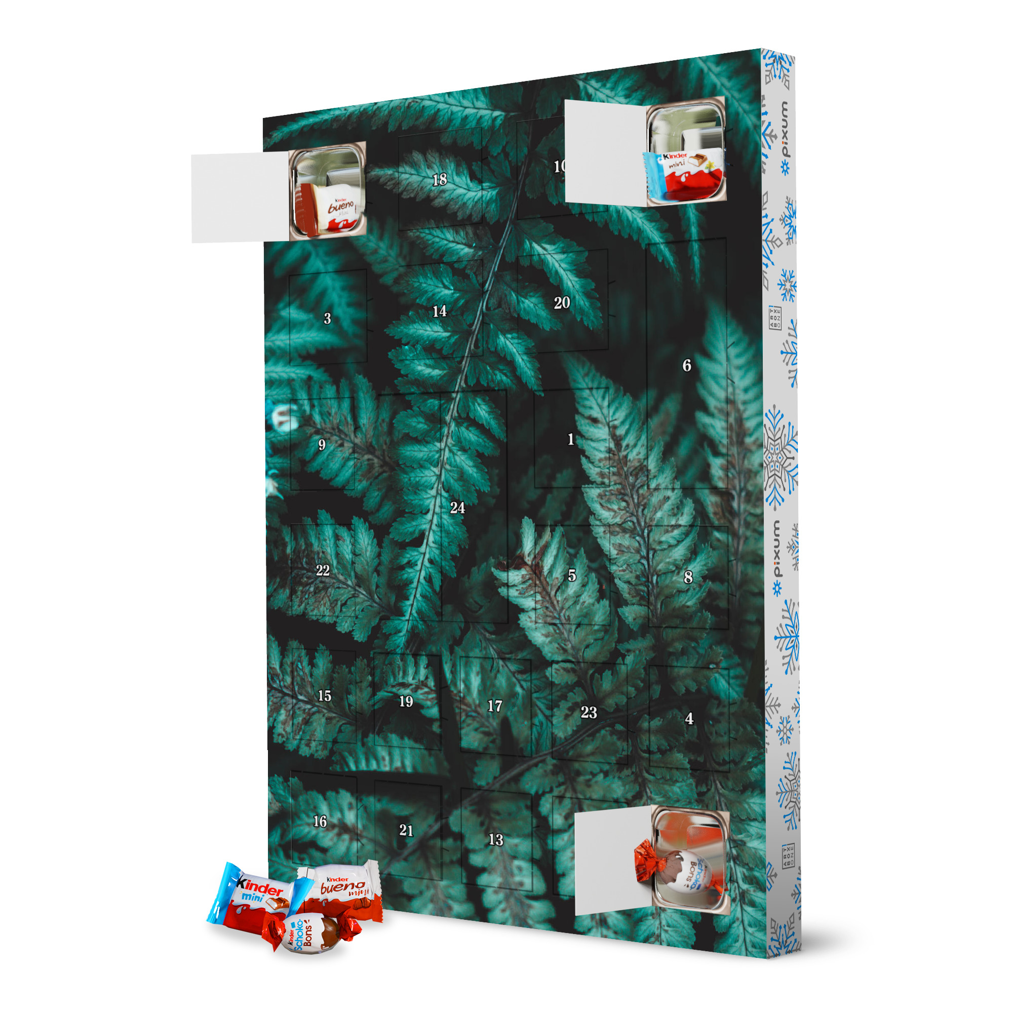 Adventskalender XXL mit Produkten von Kinder Green Fern artboxONE Adventskalender Natur