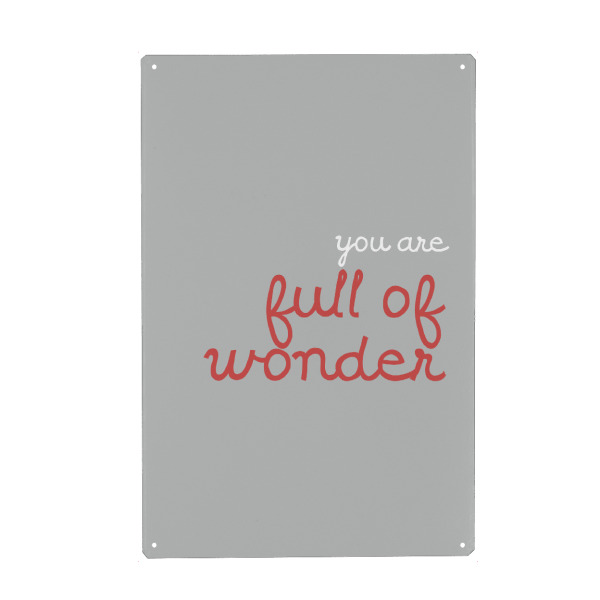 Holzbild "You are full of wonder" artboxONE - Typografie,Für Kinder,Liebe
