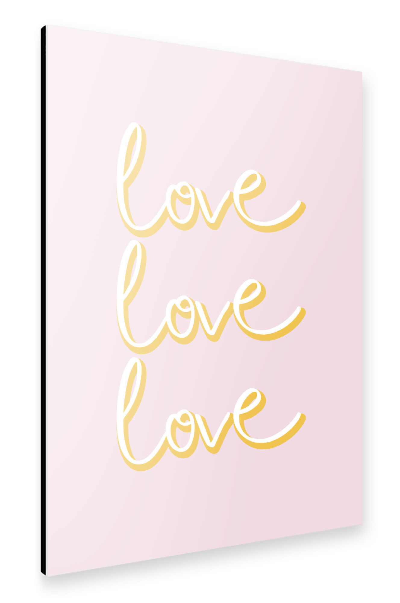 Alu-Dibond "Love love love candycolor" 75x50 cm artboxONE